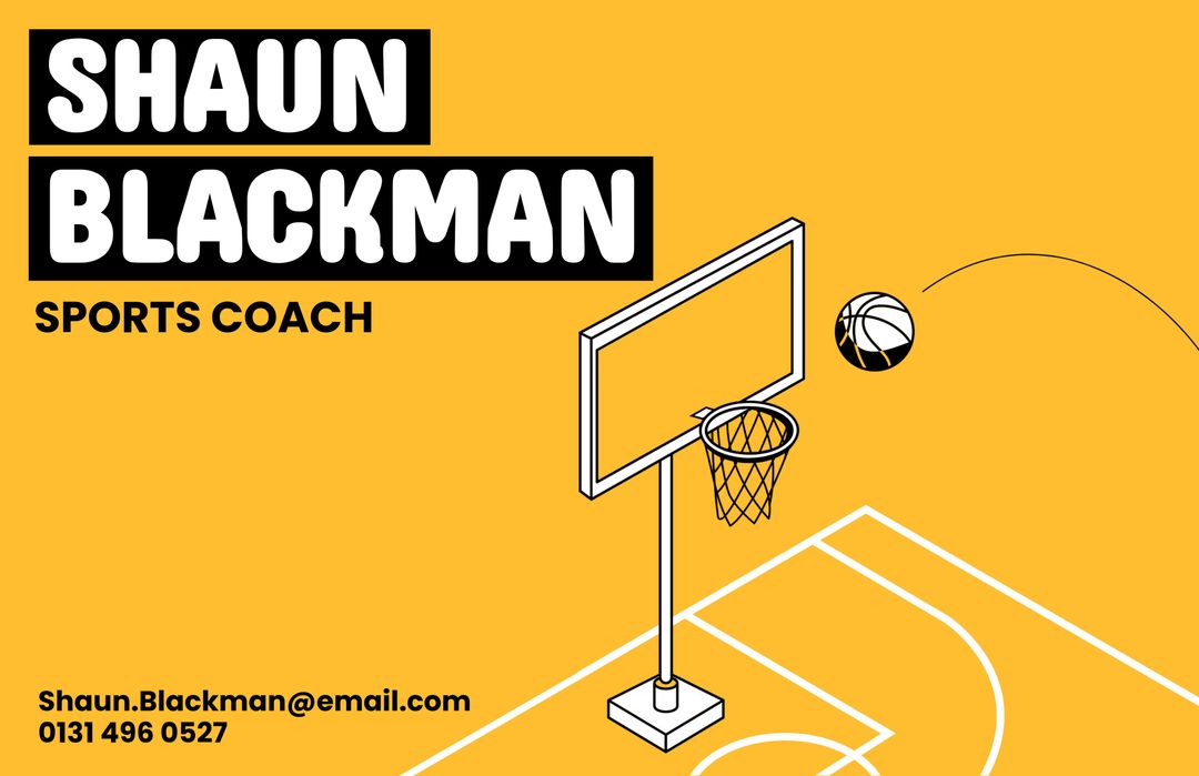 Dynamic Sports Coaching Services with Basketball Graphic - Download Free Stock Templates Pikwizard.com