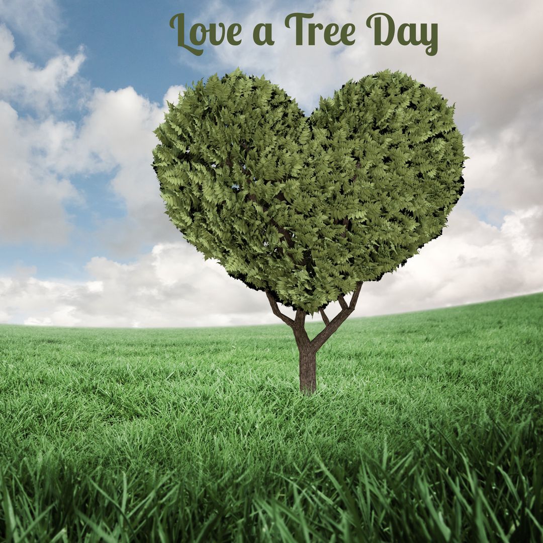 Heart-Shaped Tree Against Sky for Environmental Awareness