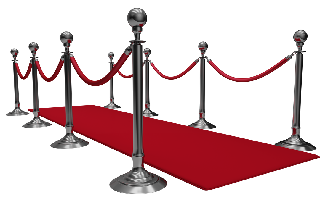 Transparent Red Carpet with Silver Rope Barrier Stanchions - Download Free Stock Images Pikwizard.com