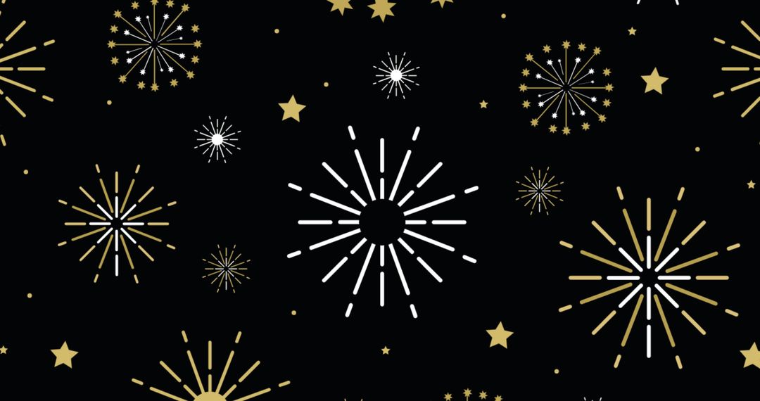 Festive Fireworks Pattern on Dark Background for Celebrations