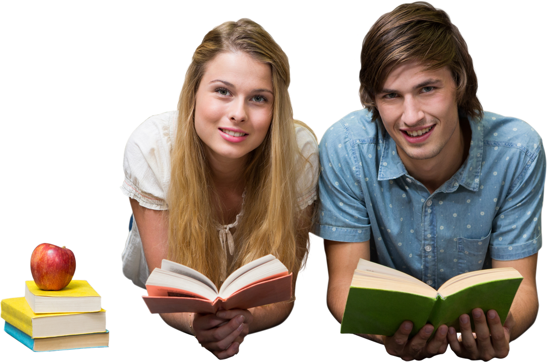 Young Students Reading Books on Transparent Background Education - Download Free Stock Images Pikwizard.com