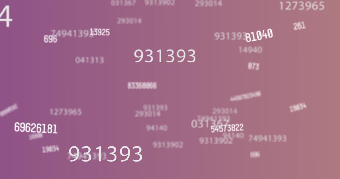 Dynamic Floating Numbers on Purple Gradient Background