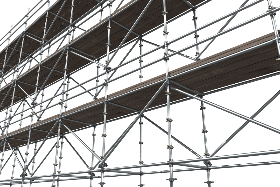Transparent Industrial Scaffolding Mimicking Construction