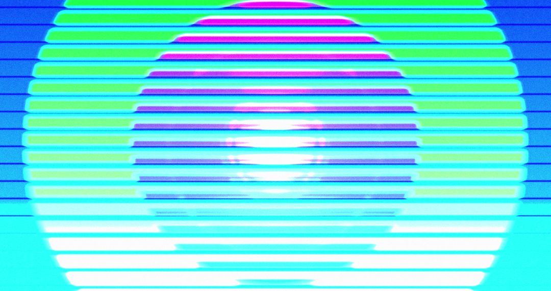 Colorful Circles and Lines Light Trails on Abstract Background