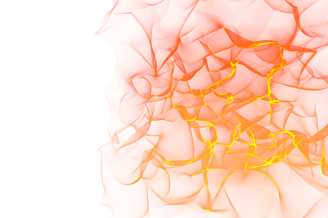 Abstract Fiery Light on Transparent Background