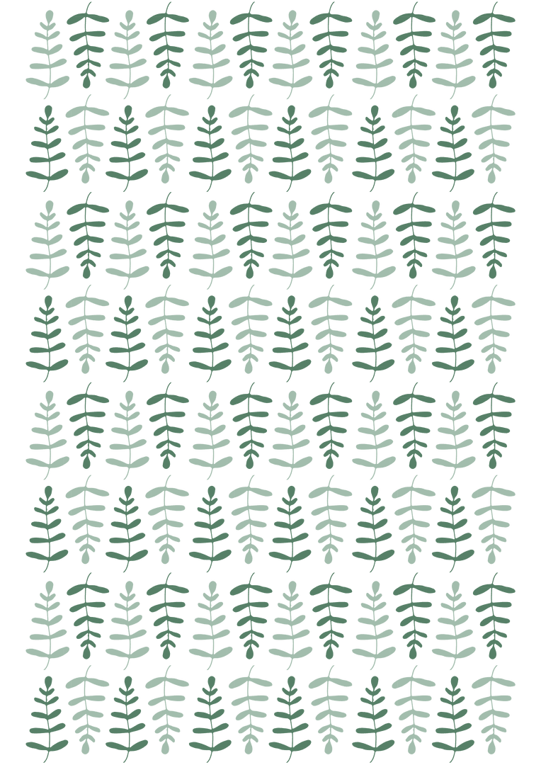 Abstract Leaves Pattern on Transparent Background Wallpaper Design