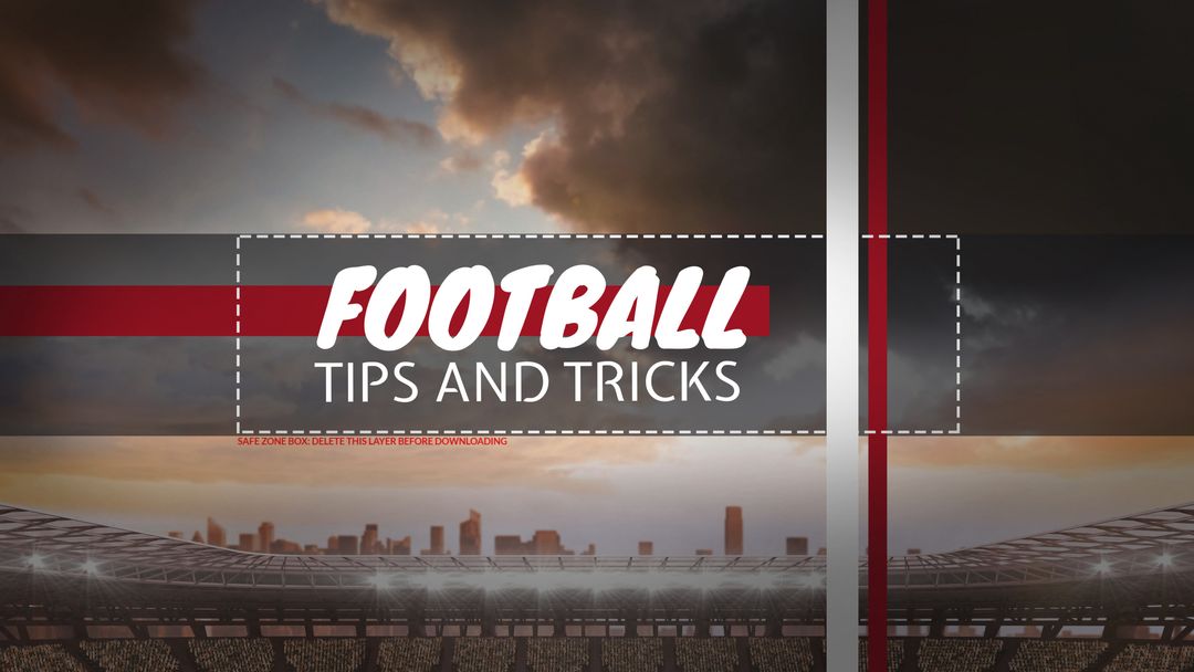 Football Tips and Tricks Promotional Graphic in Stadium