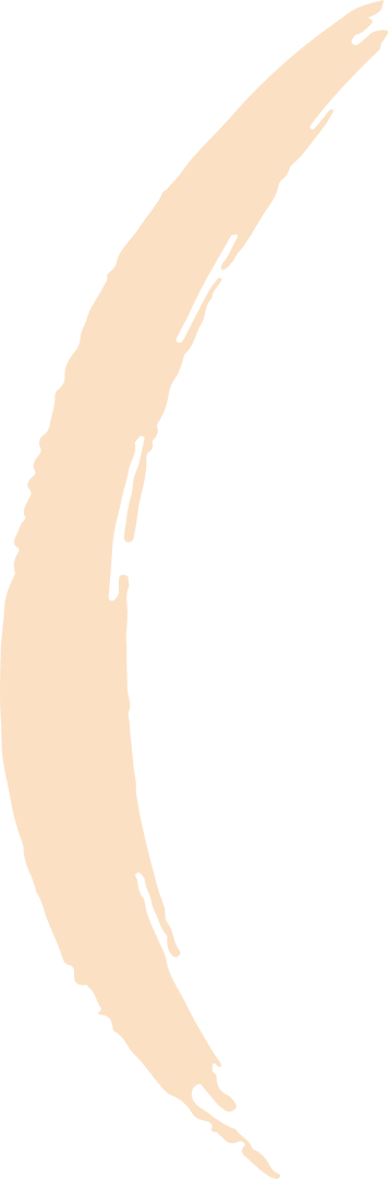 Beige Crescent Brushstroke on Transparent Peach Texture