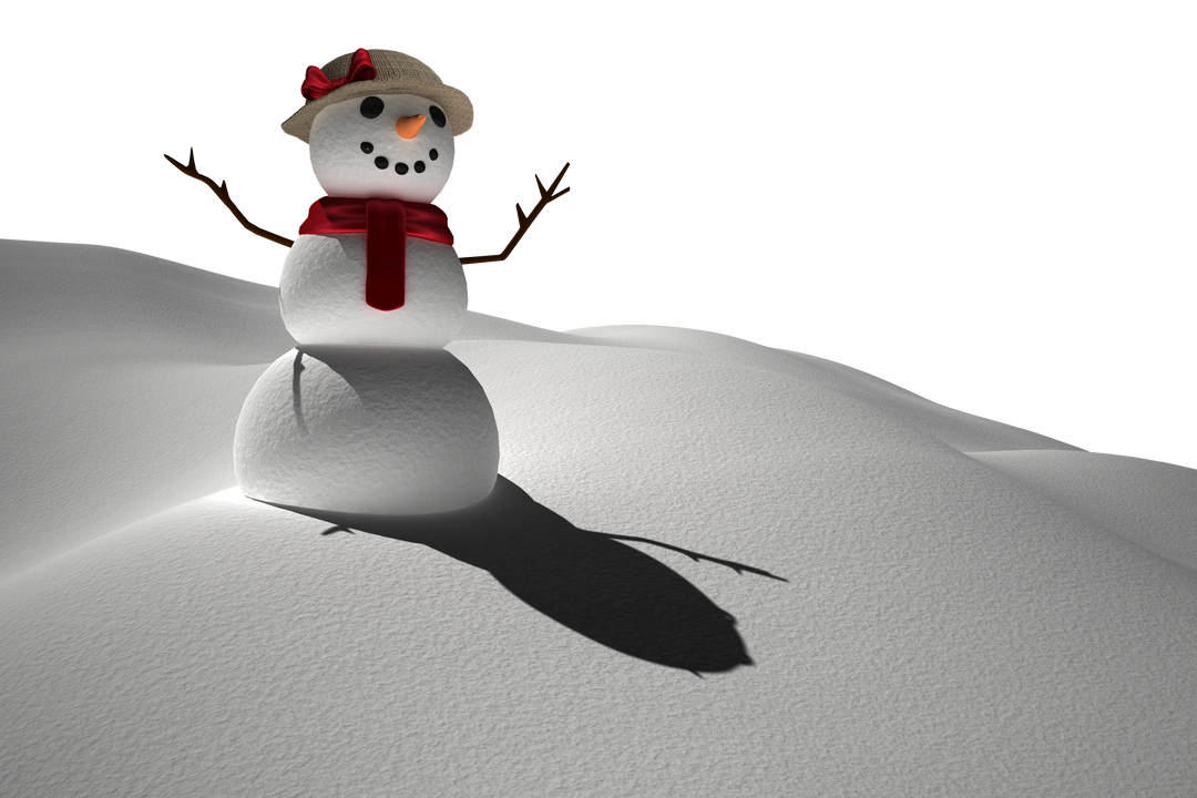 Smiling Snowman on Transparent Background Isolated, Winter and Christmas Illustration - Download Free Stock Images Pikwizard.com