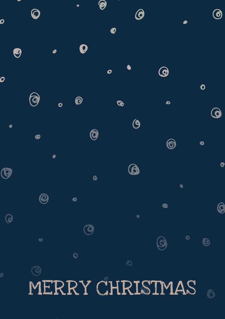 Elegant Navy Blue Holiday Card Decorated with Subtle Snowflakes