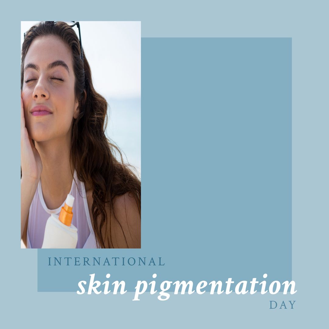 International Skin Pigmentation Awareness Concept with Smiling Woman