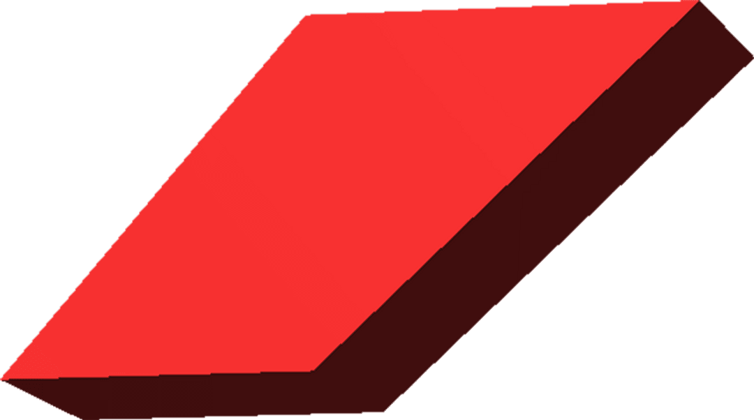 Red Geometric Shape on Transparent Background