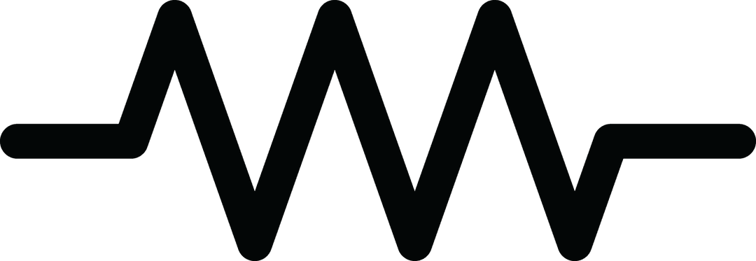 Transparent Black Heartbeat Line on Clear Background