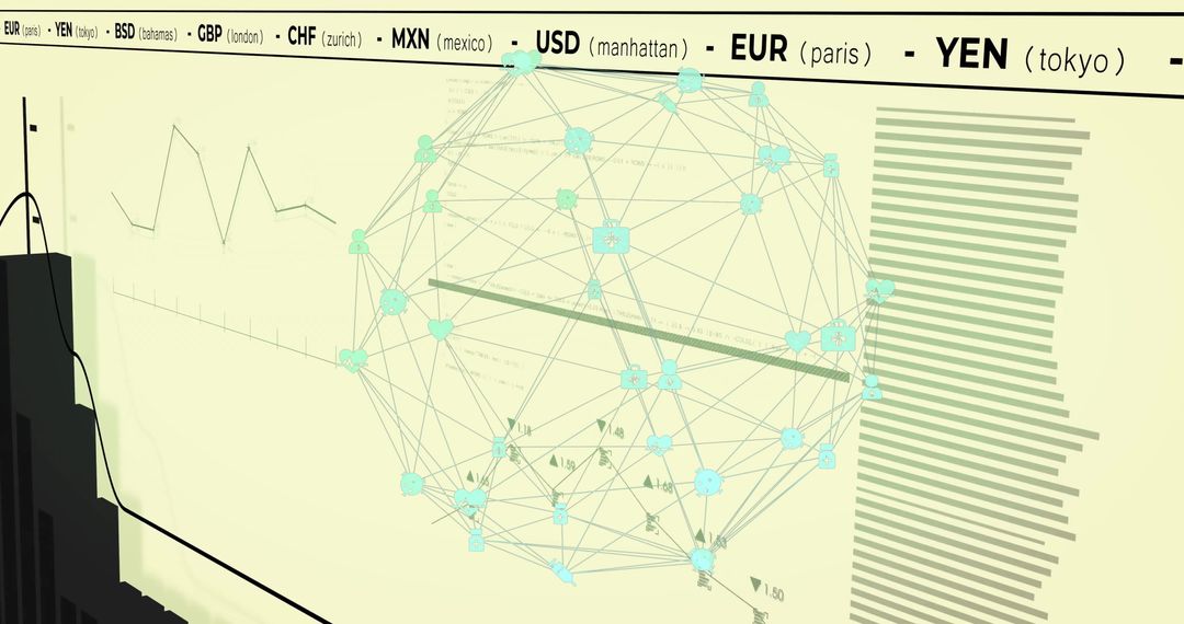 Digital networking and data processing over global nodes