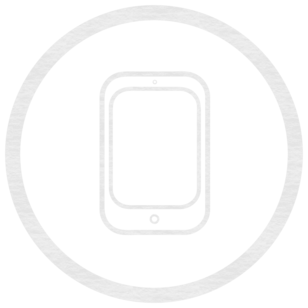 Transparent White Smartphone Icon Design