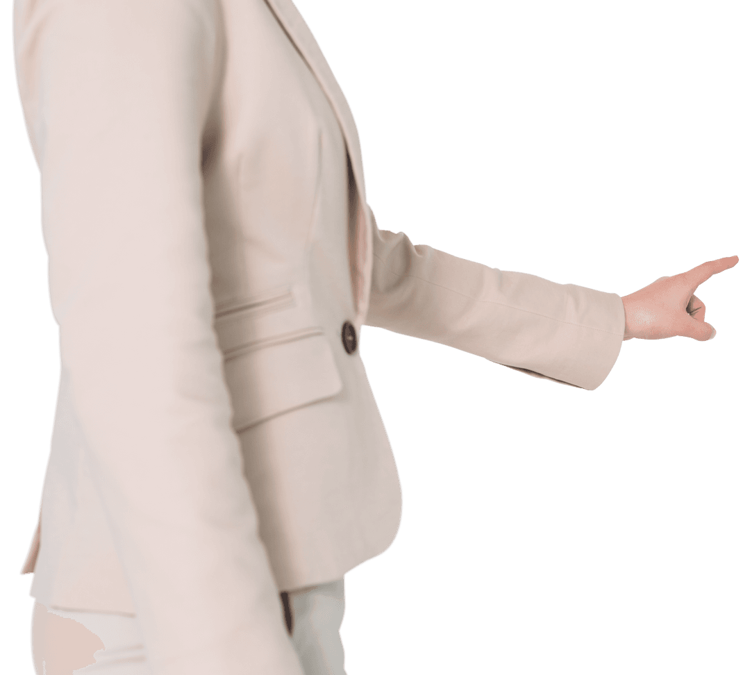 Businesswoman Pointing Finger Transparent Interactions