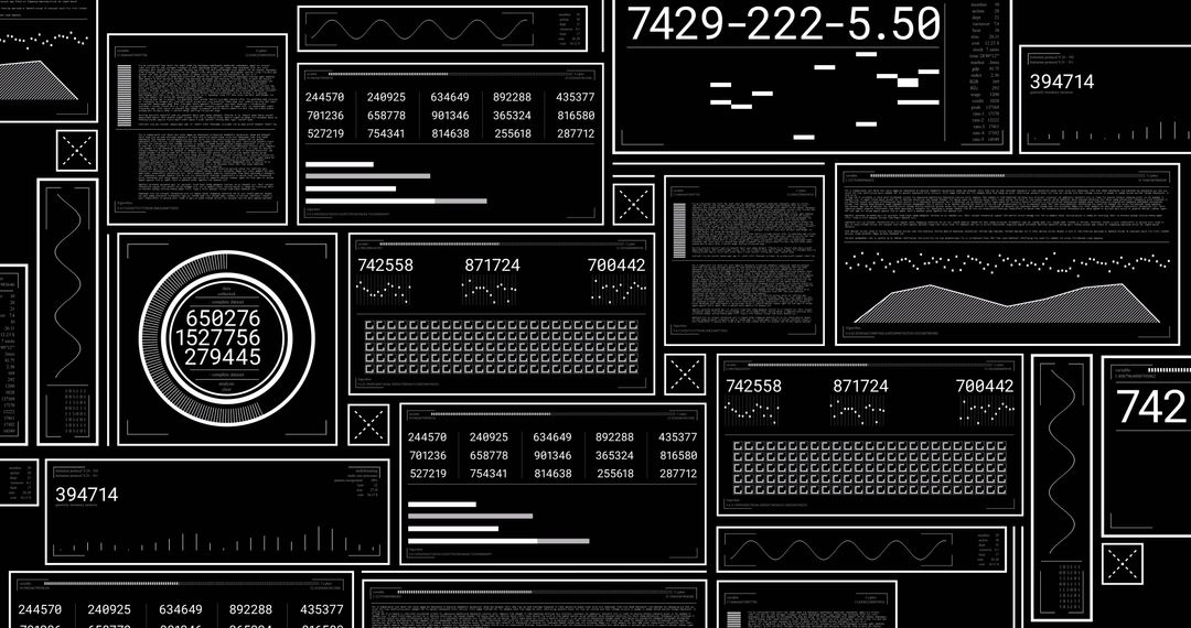 Digital Interface Displaying Complex Data Analytics