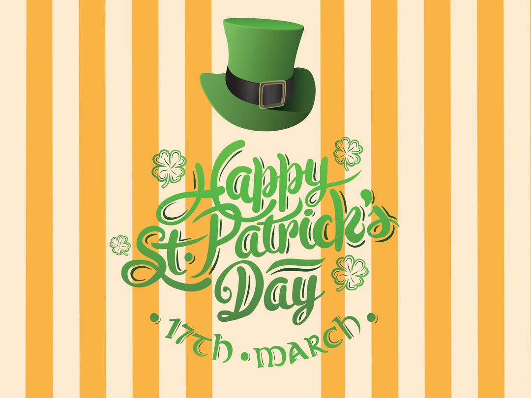St. Patrick's Day Festive Design with Green Hat