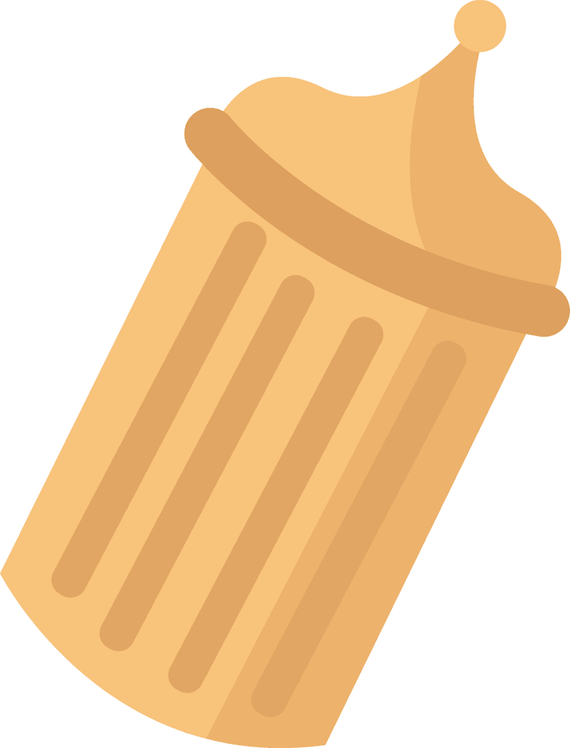 Minimalist Waste Container Icon on Transparent Background