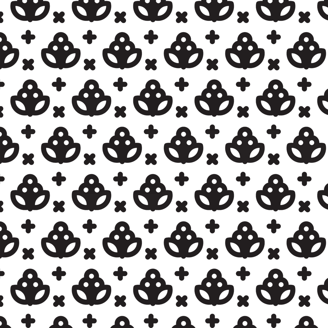 Elegant Black Pattern on Transparent Background for Vector Design