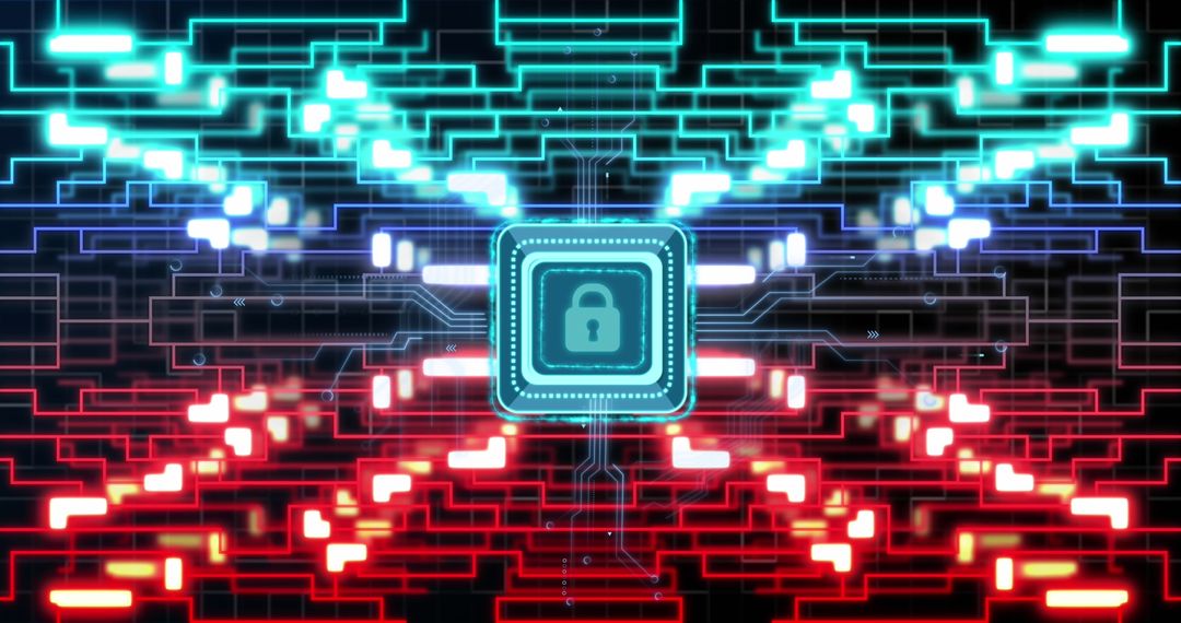 Futuristic Digital Security with Circuit Board Design