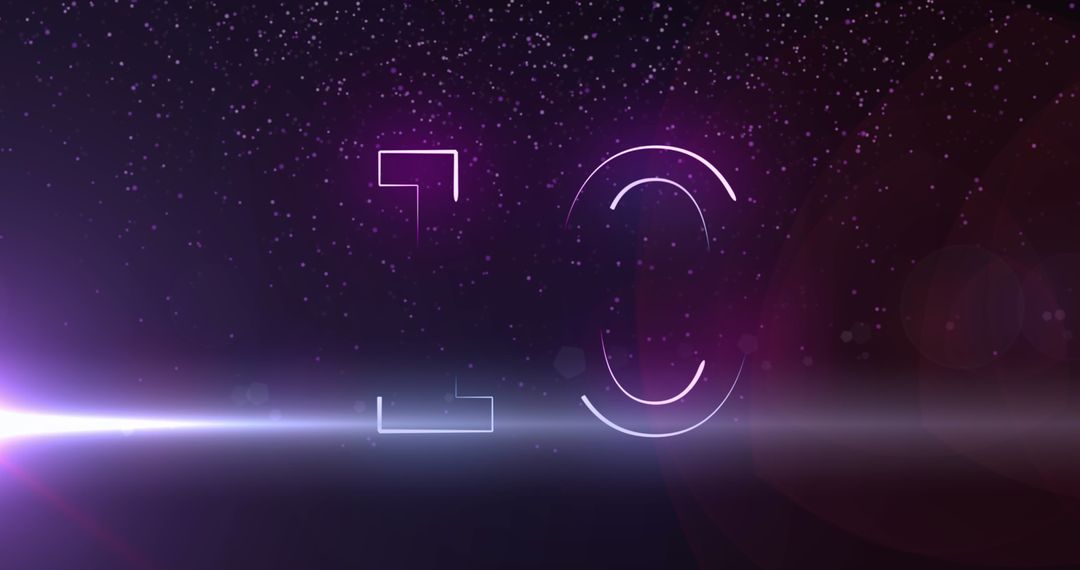 Glowing Countdown Numbers against Starry Night Sky