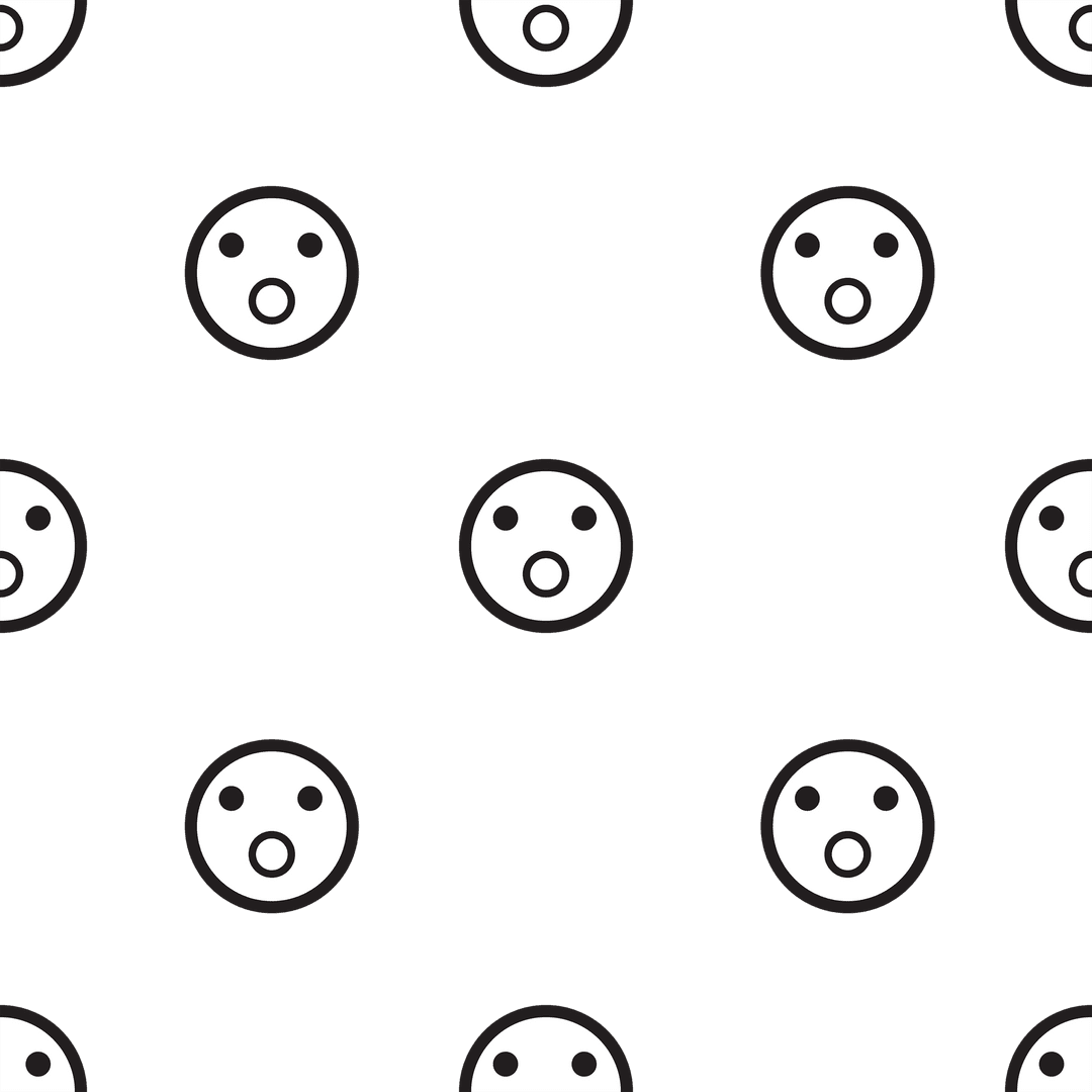 Repeating Emoji Pattern on Transparent Background for Artistic Designs