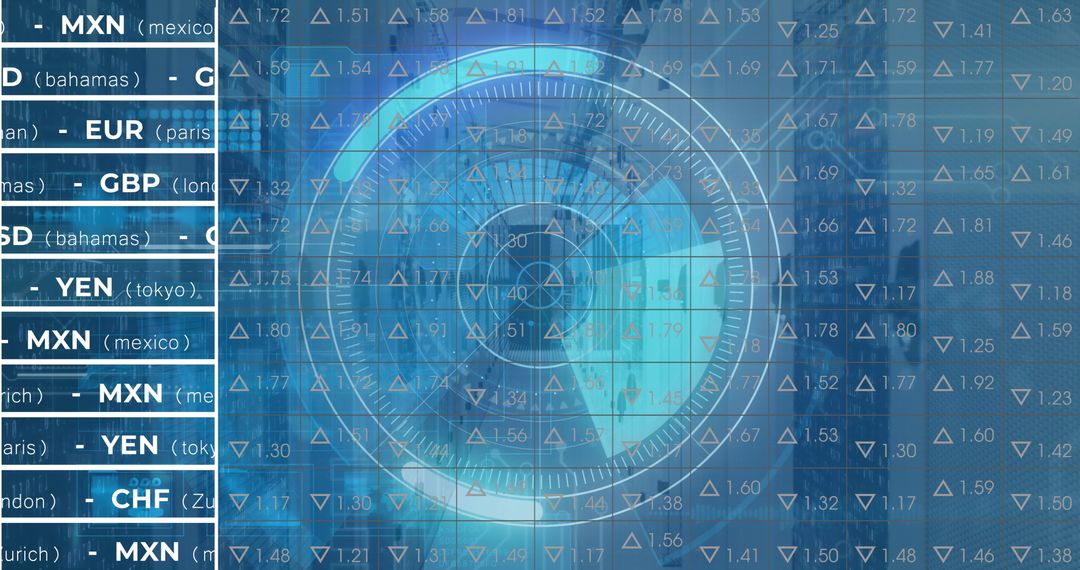 Global Finances and Technology Concept with Stock Market Data