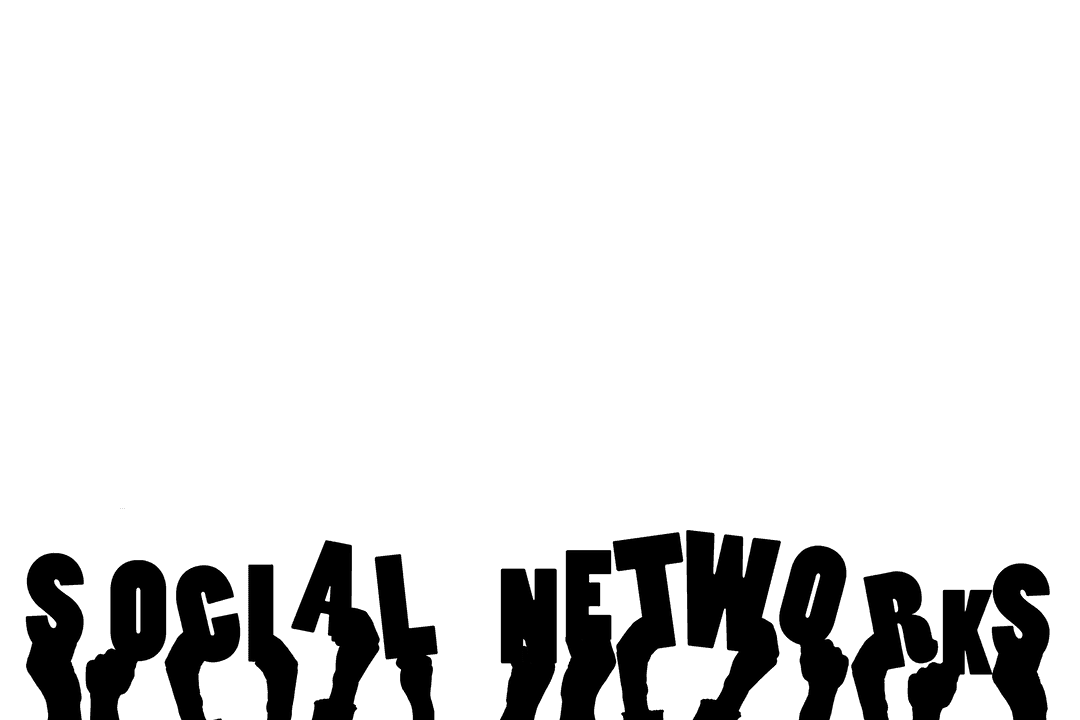 Transparent Hands Presenting Social Networks Text Silhouette Illustration