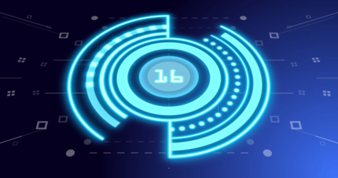 Futuristic Digital Interface Design with Scanning Overlay