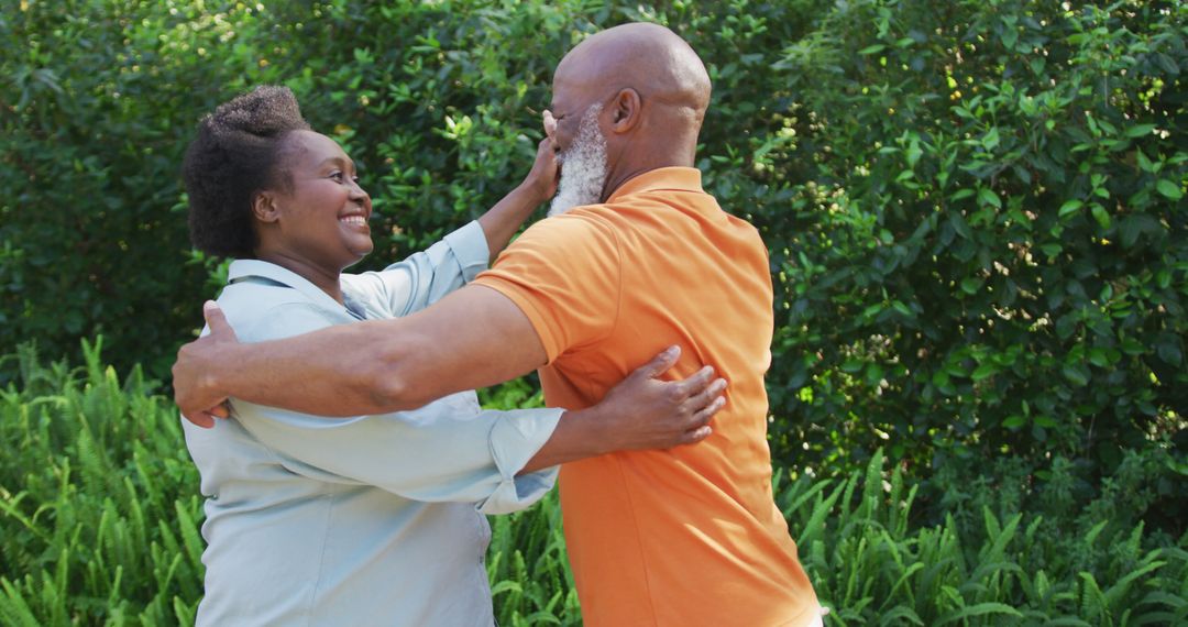 Senior African American Couple Dancing Outdoors - Free Images, Stock Photos and Pictures on Pikwizard.com