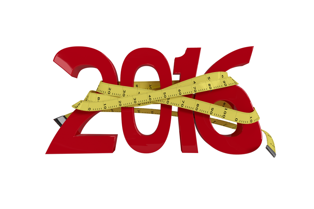 Tape Measure Wrapped Around 2016 Numbers on Transparent Background - Download Free Stock Images Pikwizard.com