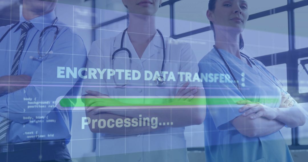 Healthcare Professionals Observe Encrypted Data Transfer Progress