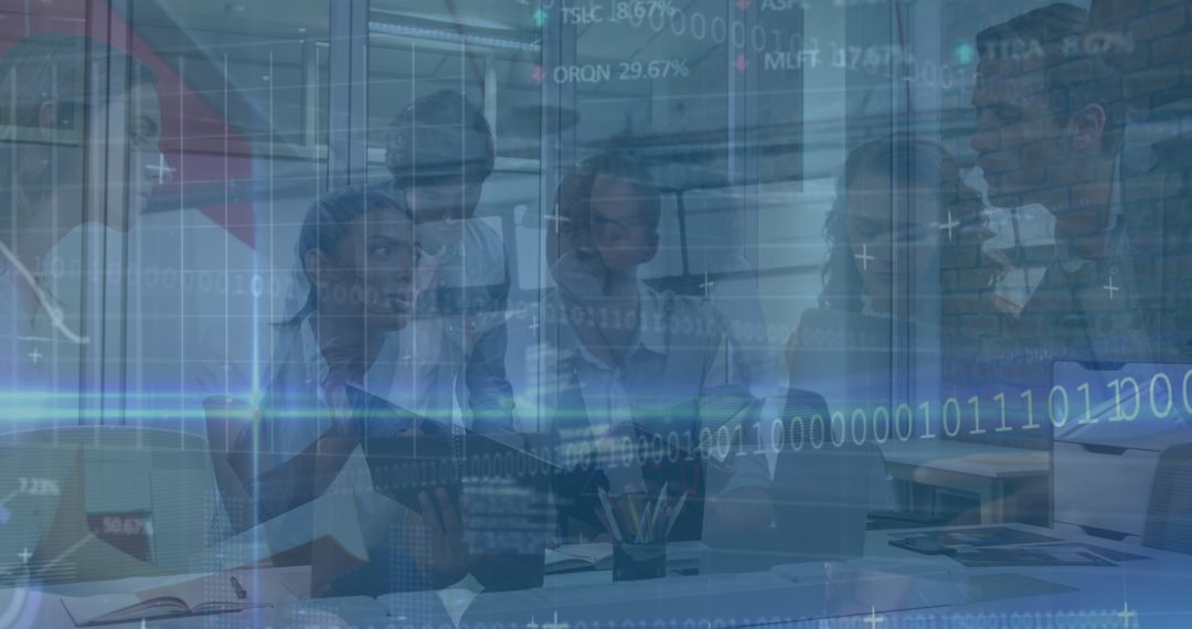 High-Tech Business Planning with Data Analysis Overlay