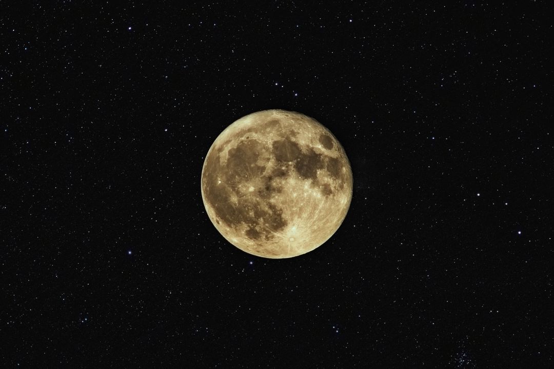 Full Moon in Night Sky with Stars - Free Images, Stock Photos and Pictures on Pikwizard.com