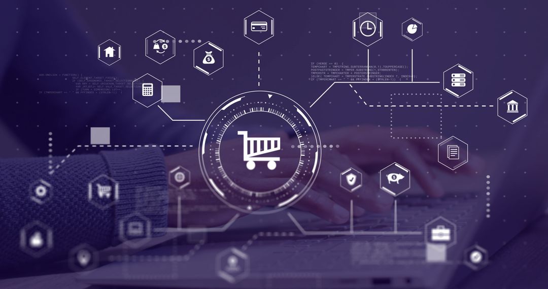 Digital E-commerce Networking with Online Shopping Concept