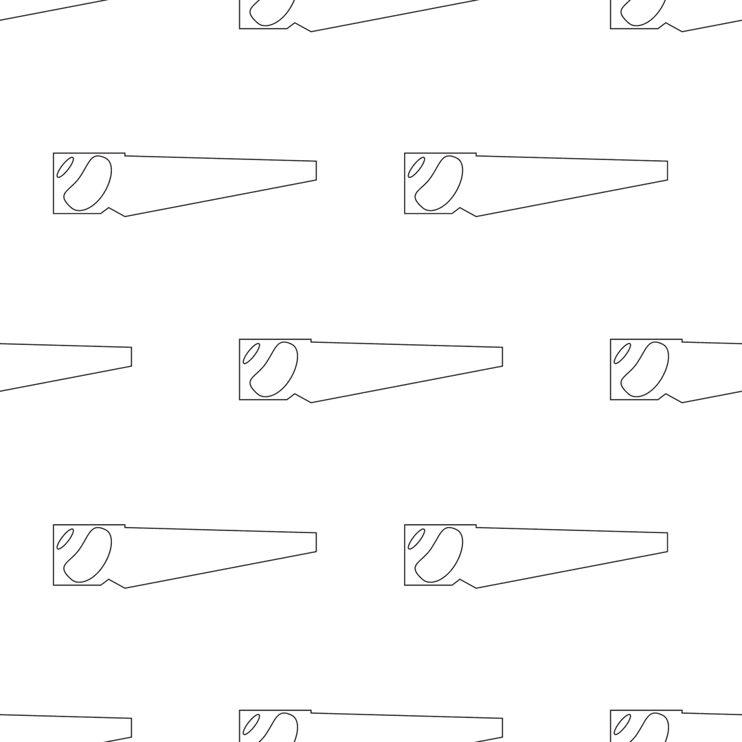 Seamless Saw Pattern on Transparent Background