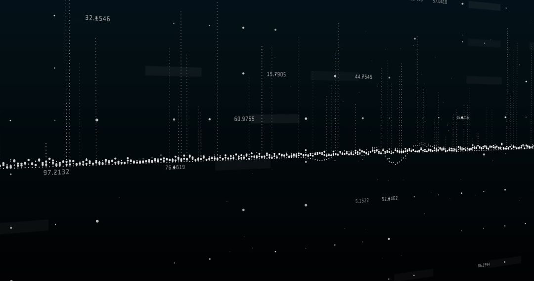 Digital Lights and Media Icons on Black Background