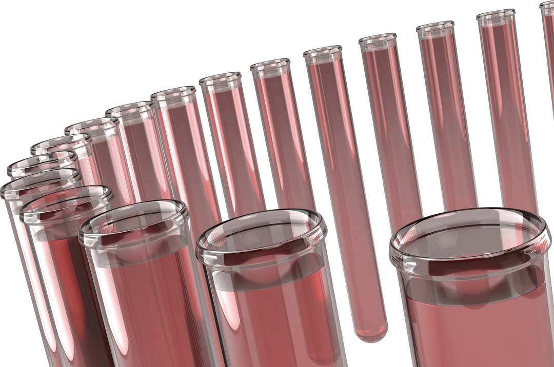 Close-Up of Transparent Test Tubes with Red Chemical Solution - Download Free Stock Images Pikwizard.com