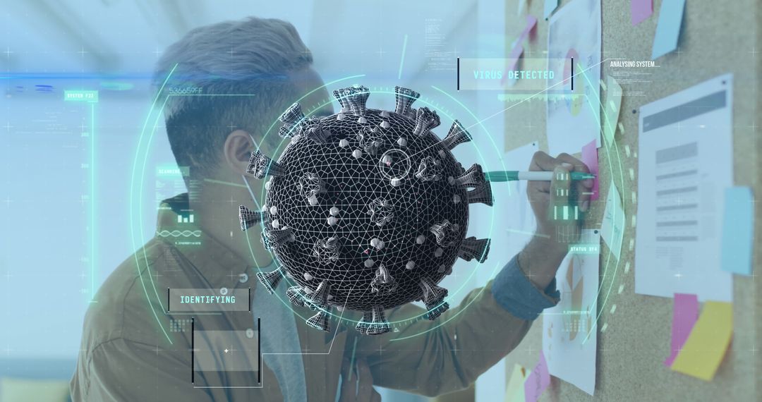 Virtual COVID-19 Visualization Over Masked Worker in Office