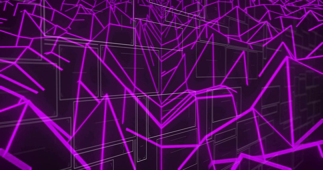Neon Violet Wireframe in Futuristic Abstract 3D Mesh Design
