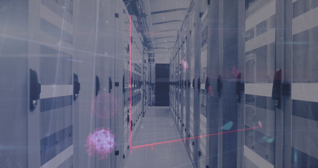 Digital Interface with Coronavirus over Data Server Room