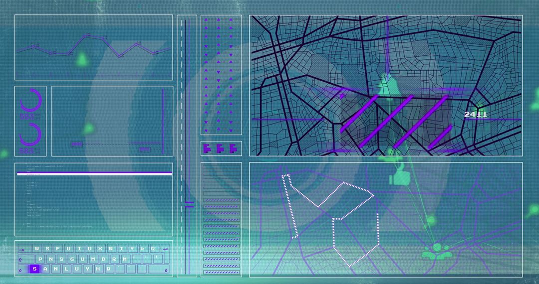 Futuristic Digital Interface for Global Data Analysis