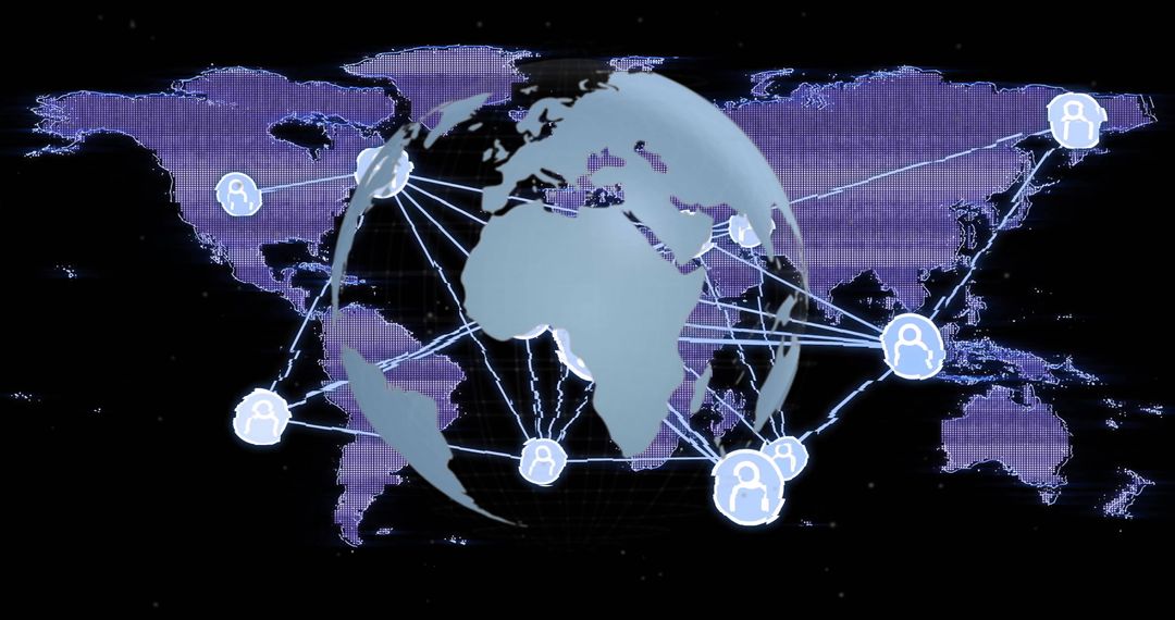 Global Data Network Connection and Technology Concept