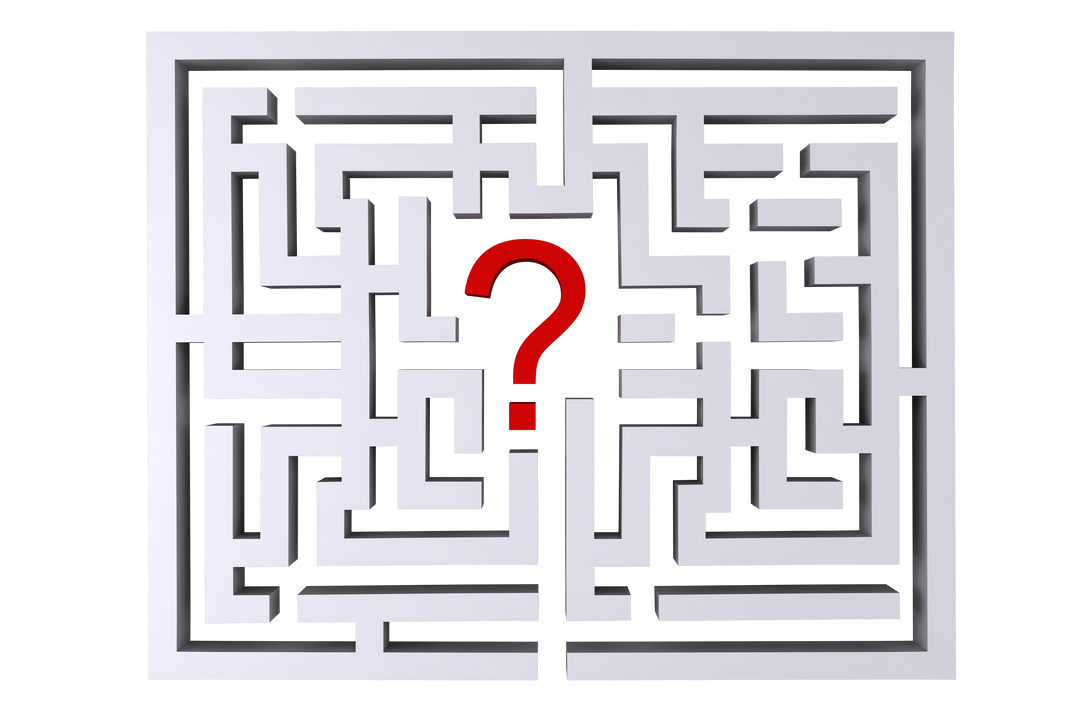 Transparent 3D Maze with Red Question Mark Concept - Download Free Stock Images Pikwizard.com