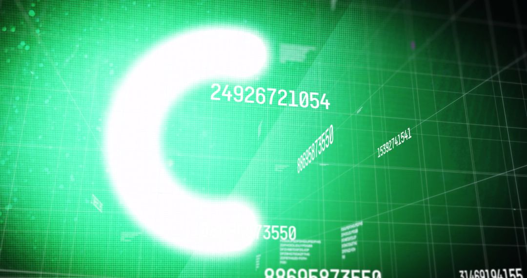 Green Digital Loading Screen with Data Streams