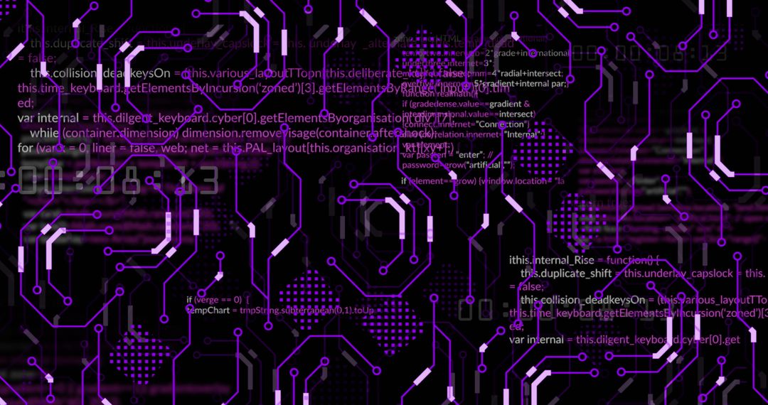 neon circuit board concept with digital binary code - Free Images, Stock Photos and Pictures on Pikwizard.com