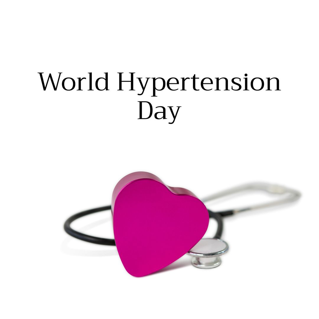 World Hypertension Day Heart Shaped Symbol with Stethoscope