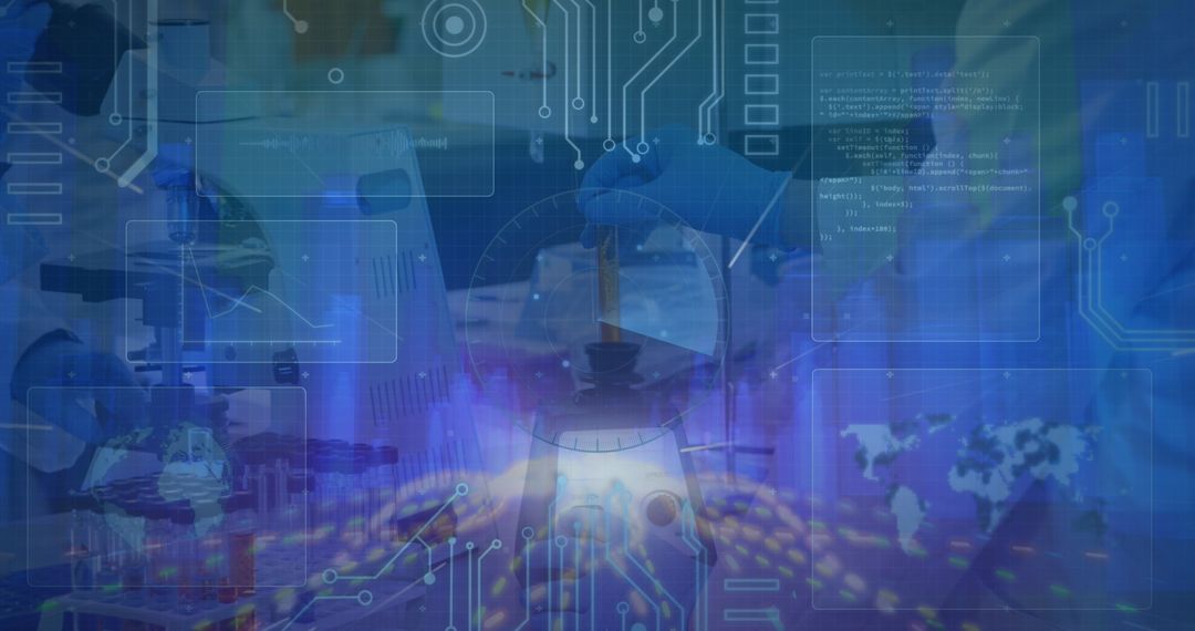 Digital Technology and Scientific Research Integration Concept