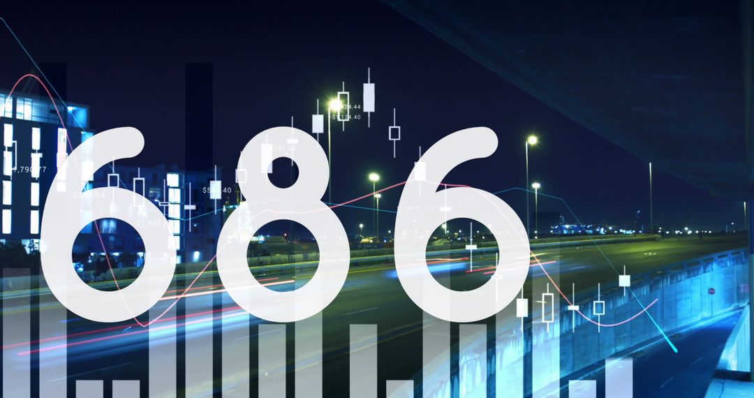 Digital Innovation Concept with Dynamic Numbers and Analytics